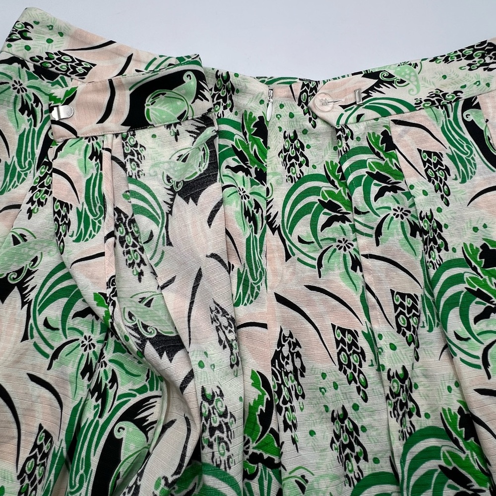 Veronica Beard Palm Garden Print Pleated Skort - Picture 4 of 8
